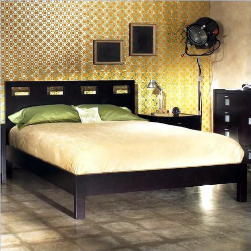 Platform Bed in Espresso 4 Piece Bedroom Set