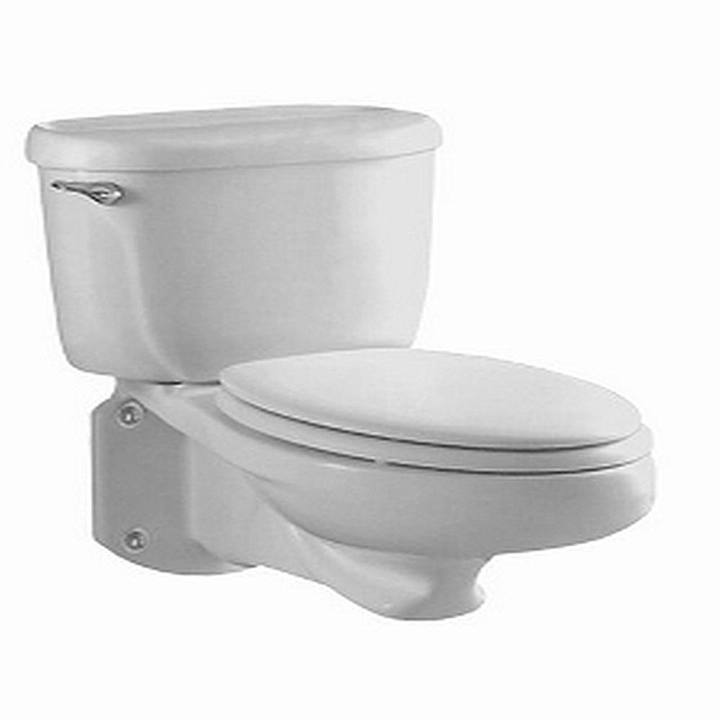 Pressure Assisted Elongated Wall-Mounted Toilet, White